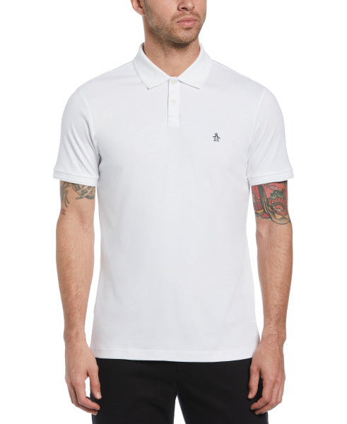 Original Penguin Organic Cotton Interlock Short Sleeve Daddy Polo Shir ANTHEM