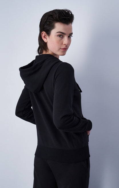 Champion Europe Women's Hooded Full Zip Sweatshirt – Black