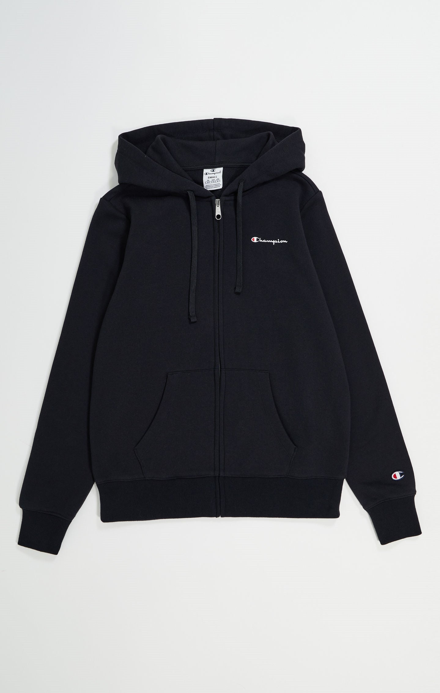 Champion Europe Women's Hooded Full Zip Sweatshirt – Black