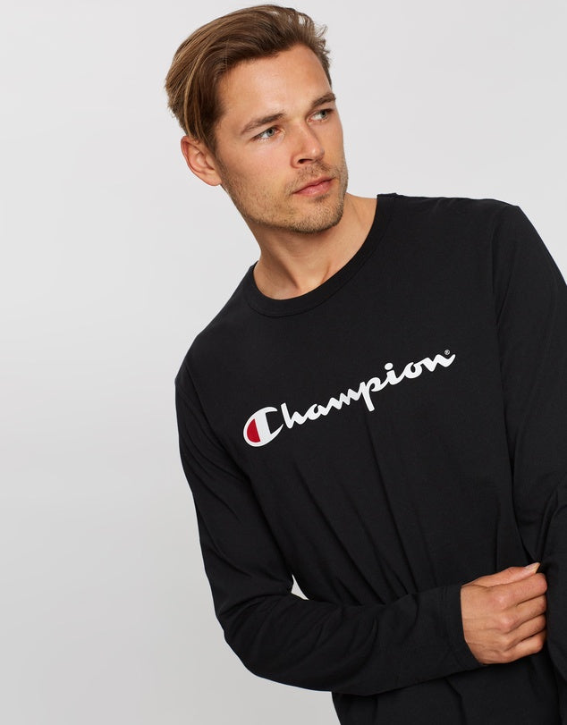 Champion US Classic Graphic Long Sleeve Tee – Black