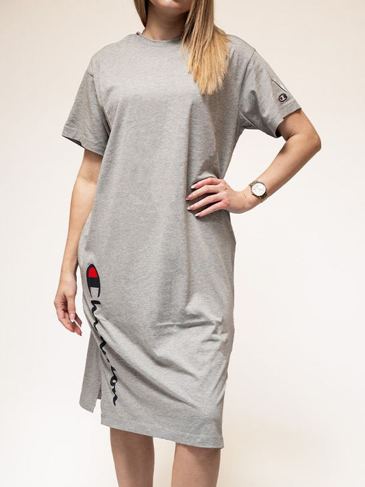 Champion Europe Women’s Script Logo Slit Dress – Grey