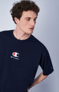 Champion Europe Men’s C & Script  Logo Crewneck T-Shirt – Navy