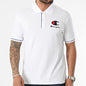 Champion Europe Stretch Cotton Logo Polo Shirt – White