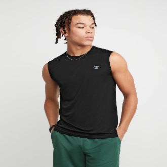 Champion USA Men’s Reflective C Logo Muscle Tank – Black