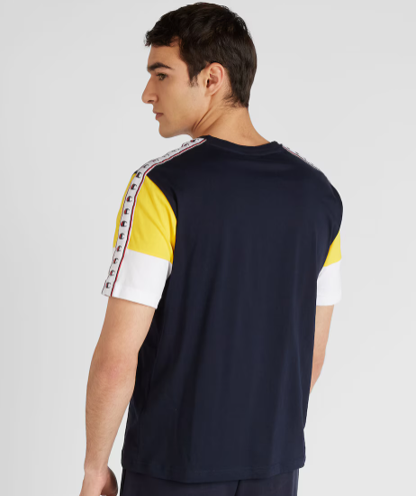 Champion Europe AOP Shoulder C Logo T-Shirts – Navy Blue