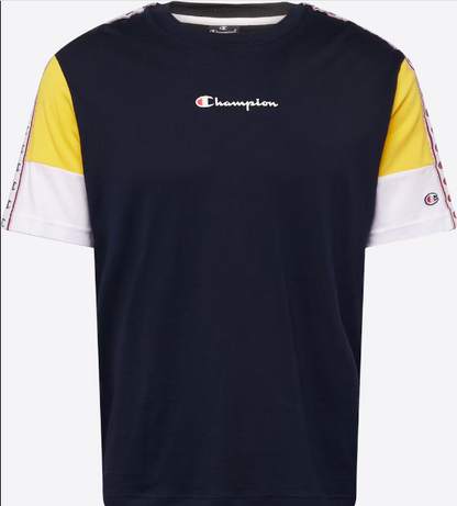 Champion Europe AOP Shoulder C Logo T-Shirts – Navy Blue