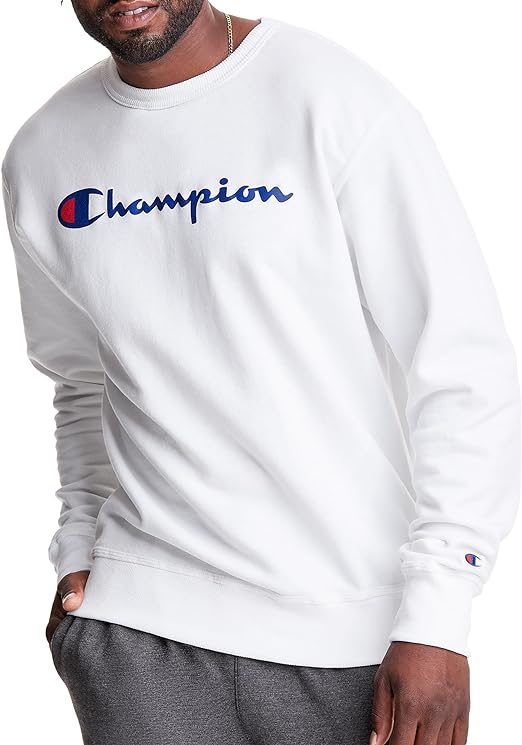 Champion US Powerblend Graphic Crew – White