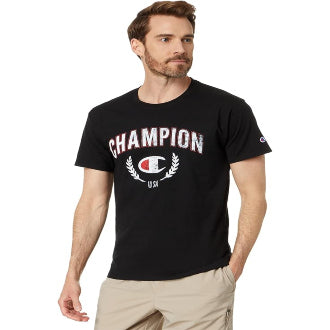 Champion US Men’s Classic Graphic Tee – Black