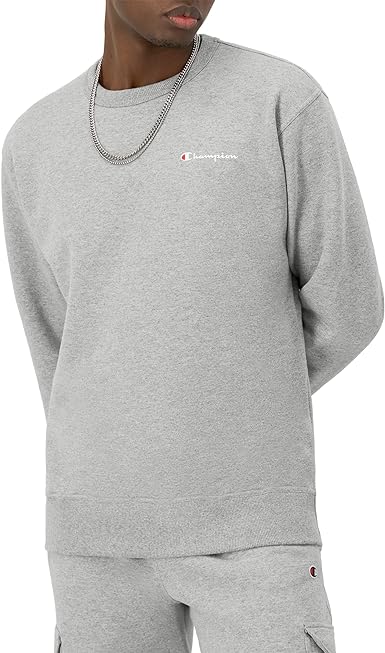 Champion US Powerblend Graphic Crew Small Script – Oxford Grey