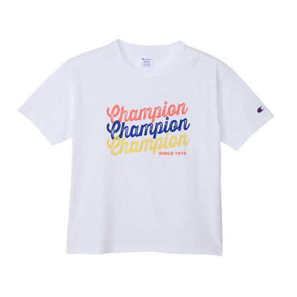 Champion Japan Women’s  Printed Short Sleeve T-Shirt  – White