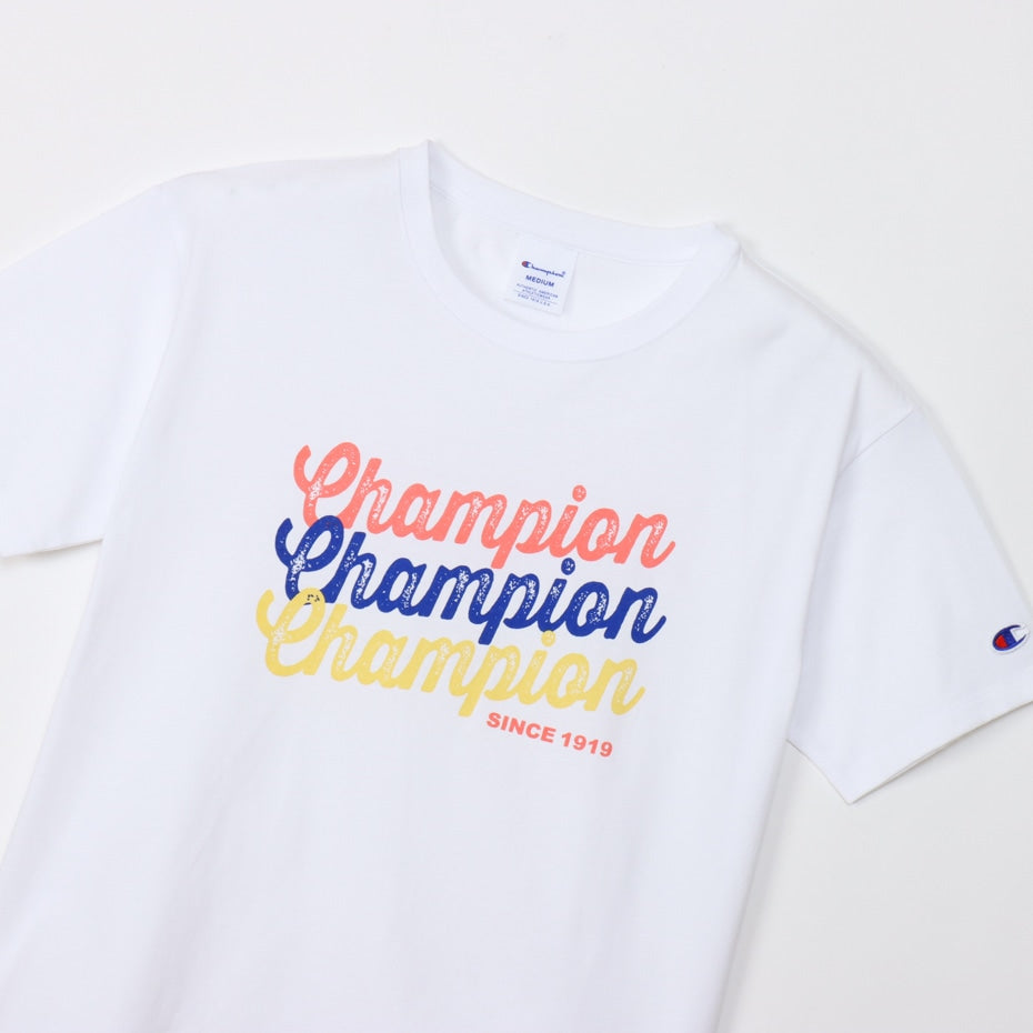 Champion Japan Women’s  Printed Short Sleeve T-Shirt  – White