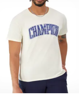 Champion US Men’s Graphic Print T-Shirt – Natural