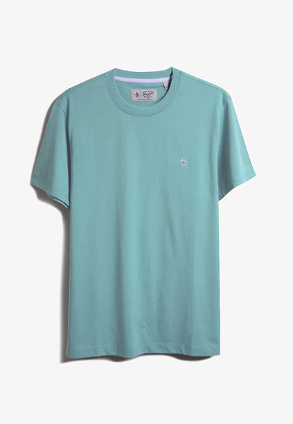 Original Penguin Organic Cotton Jersey Sticker Pete Short Sleeve Tee Shirt – Oil Blue