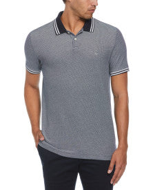 Original Penguin Pique Birdseye Short Sleeve Polo Shirt With Undercollar – Dark Sapphire