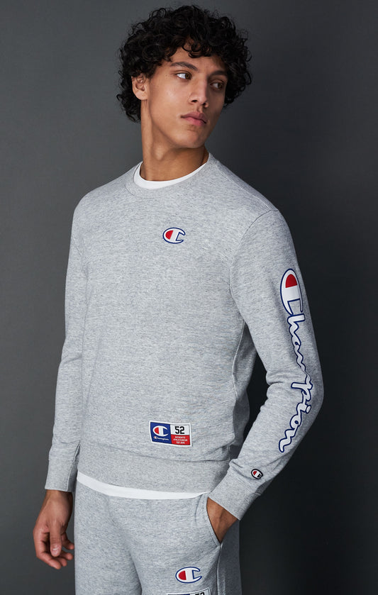 Champion Europe Men’s Crewneck Sweatshirt – Oxford Grey