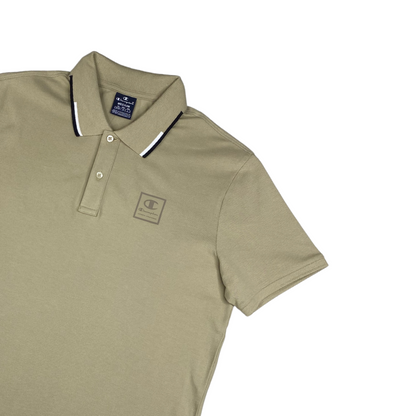 Champion Europe Left C Script Logo Polo Shirt – Beige