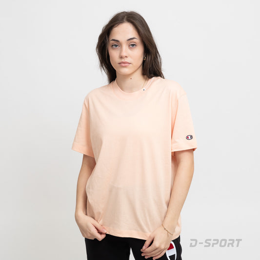 Champion Europe Women’s Neck Script Logo T-Shirt – Peach