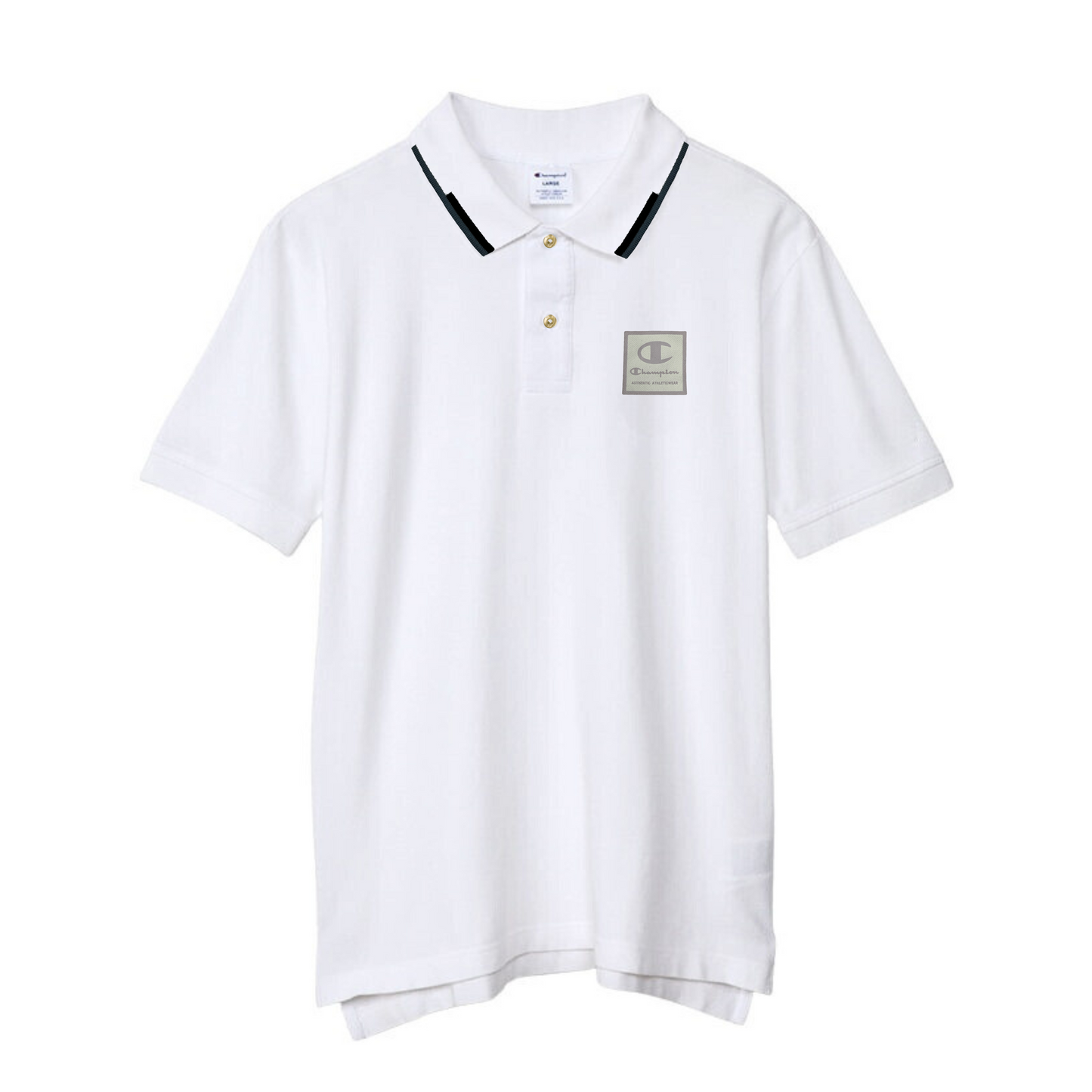 Champion Europe Left C Script Logo Polo Shirt – White