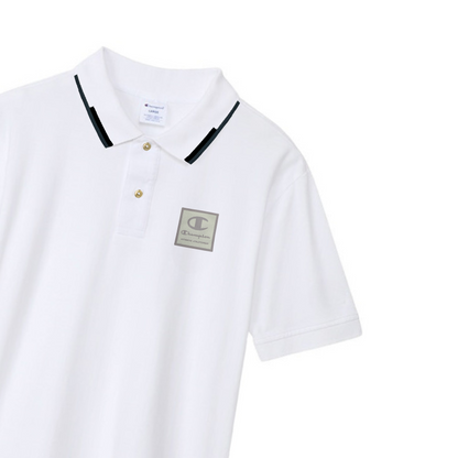 Champion Europe Left C Script Logo Polo Shirt – White