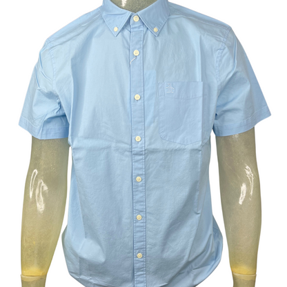 Original Penguin Short Sleeve Poplin Button Down Shirt With Stretch – Powder Blue