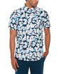 Original Penguin Camo Pete Printed Short Sleeve Button-Down Shirt – Bright White