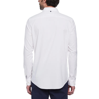 Original Penguin Ecovero™ Oxford Stretch Long Sleeve Shirt – Bright White