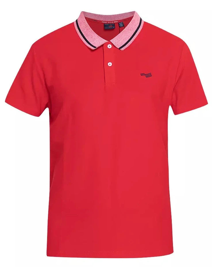 Perry Ellis America Open Chest Knit Polo Shirt