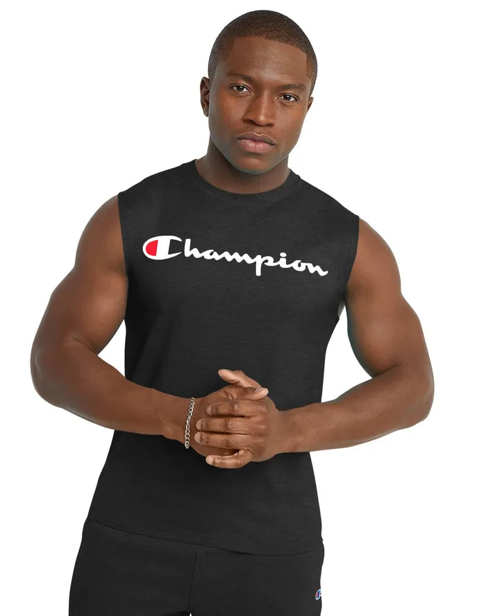 Champion US Classic Graphic Muscle T-Shirt  – Black