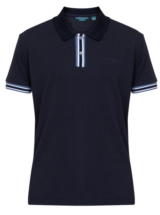 Perry Ellis Open Chest Knit Stretch Polo