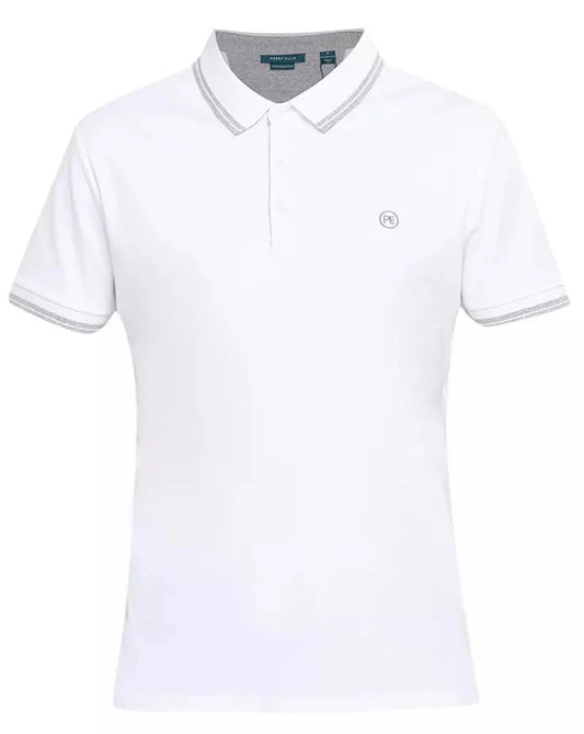 Perry Ellis Open Chest Knit Pimacotton Polo