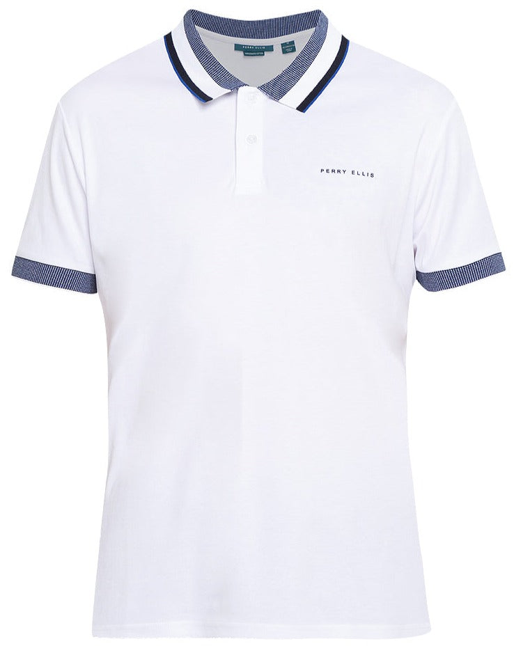 Perry Ellis Open Chest Knit Pimacotton Polo | ANTHEM