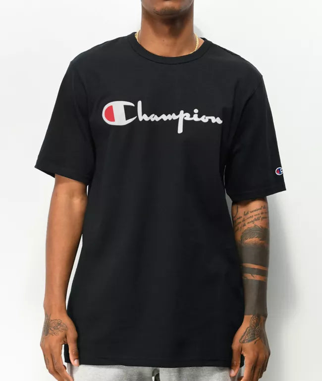 Champion USA Heritage T-Shirt (Screenprint Logo) - Black