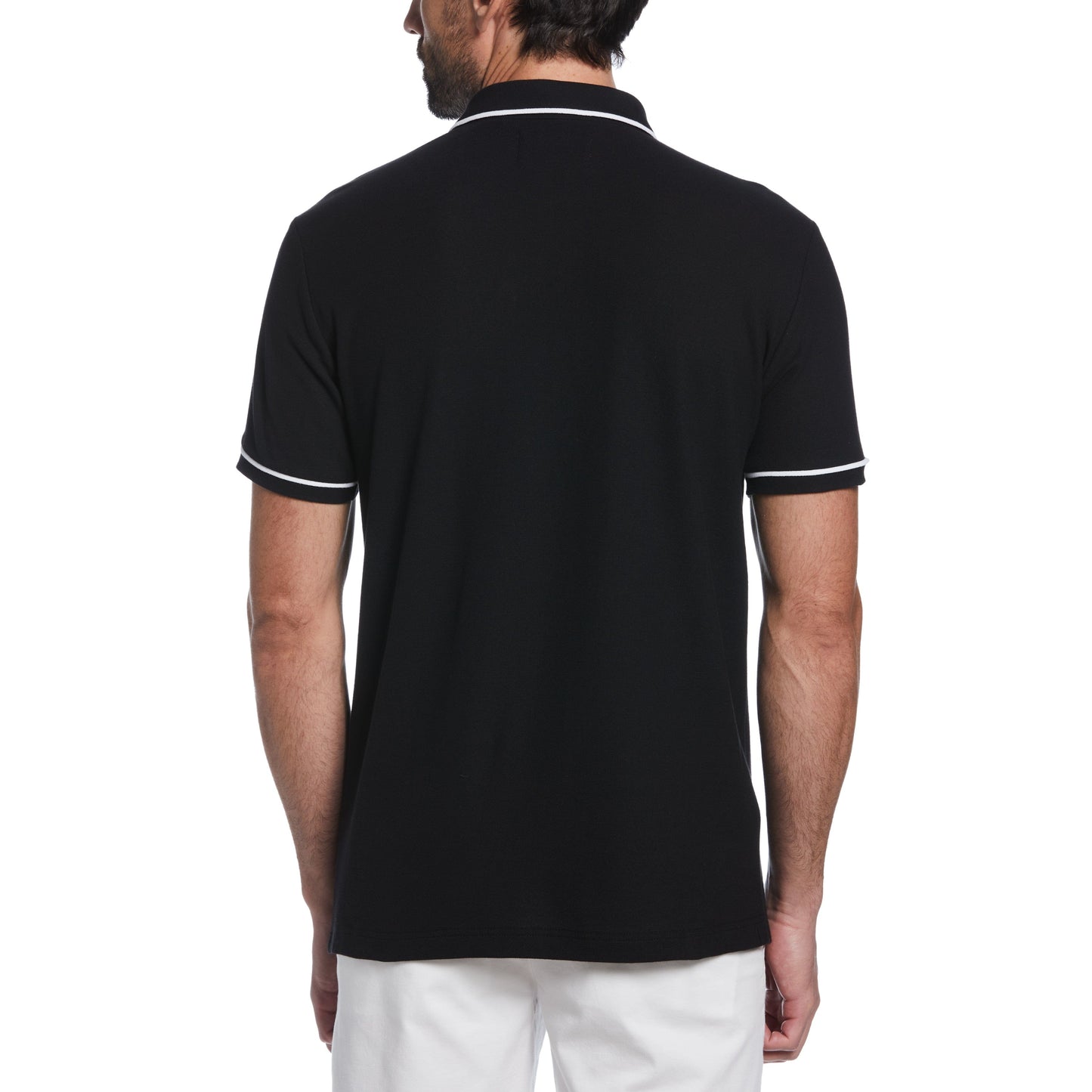 Original Penguin Organic Cotton Earl Pique Short Sleeve Polo Shirt – True Black