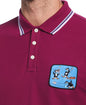 Original Penguin Organic Cotton Jethro Haynes Pique Short Sleeve Polo Shirt - Magenta Purple