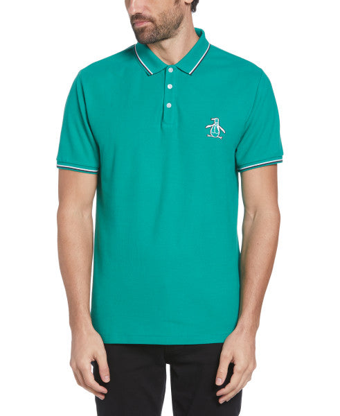 Original Penguin Mega Pete Tipped Short Sleeve Polo Shirt - Shady Glade