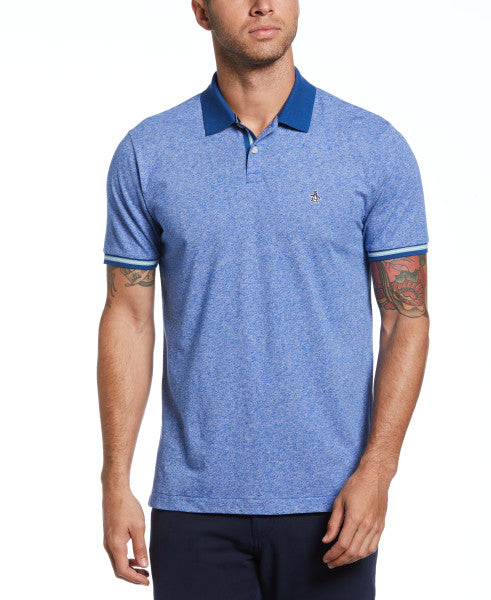 Original Penguin Tipped Placket Short Sleeve Polo Shirt – Limoges