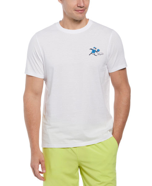 Original Penguin US Men’s Pickleball Graphic Short Sleeve Tee Shirt - Bright White