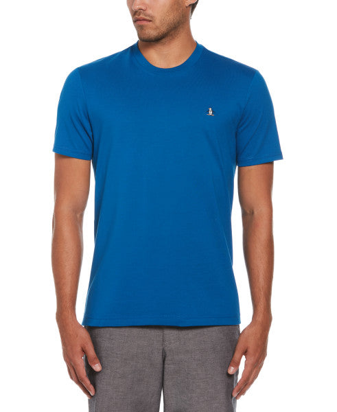 Original Penguin Organic Cotton Jersey Tv Pete Short Sleeve Tee Shirt – Classic Blue