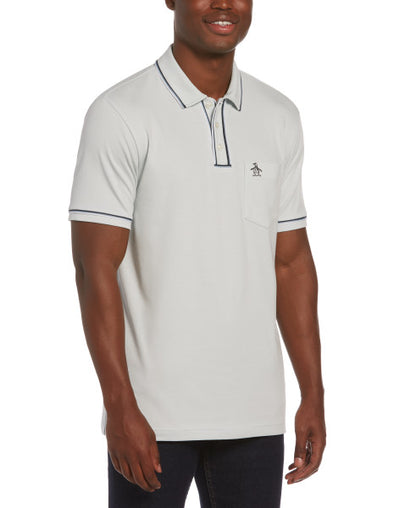 Original Penguin 3D Earl Short Sleeve Polo Shirt – Cool Blue