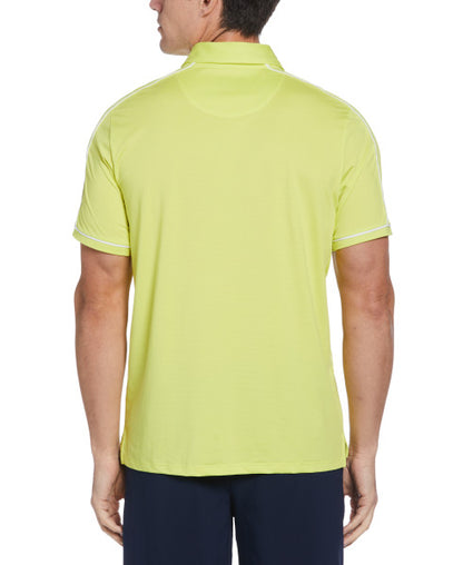 Original Penguin US Men’s Piped Performance 1/4 Zip Tennis Short Sleeve Polo Shirt – Limeade