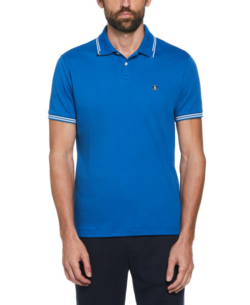 Original Penguin Organic Cotton Tv Pete Short Sleeve Polo Shirt – Classic Blue