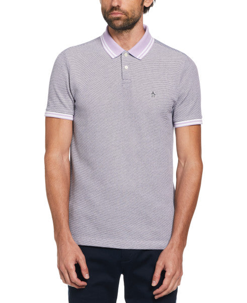 Original Penguin Pique Birdseye Short Sleeve Polo Shirt With Undercollar – Lavendula