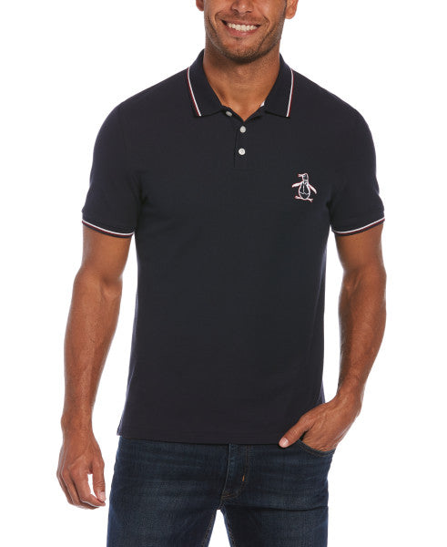 Original Penguin Mega Pete Short Sleeve Polo Shirt - Dark Sapphire