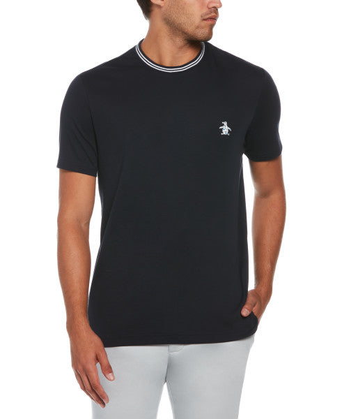 Original Penguin Rubber Sticker Pete Short Sleeve Tee Shirt – Dark Sapphire