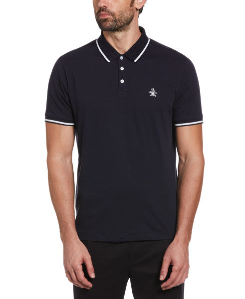 Original Penguin Cotton Jersey Contrast Tip Polo Core – Dark Sapphire