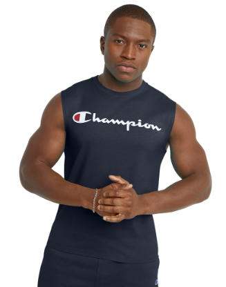 Champion US Classic Graphic Muscle T-Shirt  – Navy