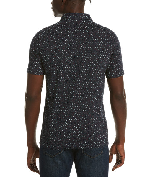 Original Penguin All Over Print Planes Polo - Dark Sapphire