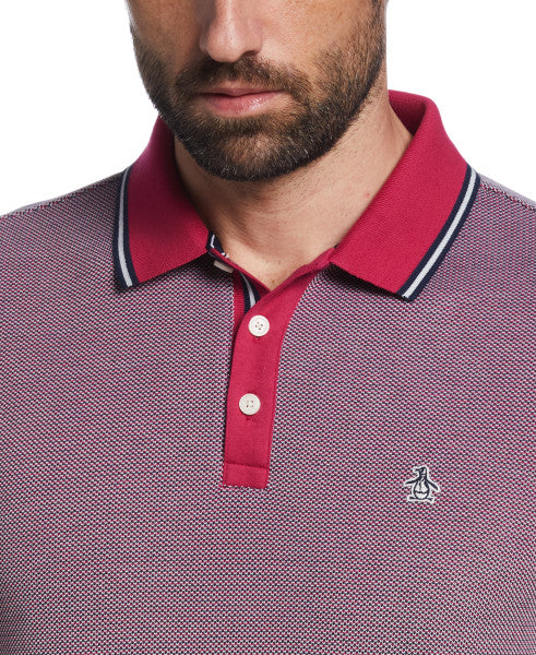 Original Penguin Birdseye Pique Short Sleeve Polo Shirt – Sangria