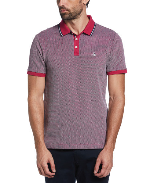 Original Penguin Birdseye Pique Short Sleeve Polo Shirt – Sangria