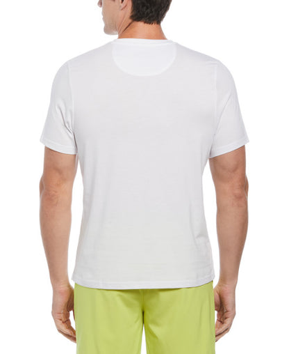 Original Penguin US Men’s Grid Graphic Tennis T-Shirt - Bright White